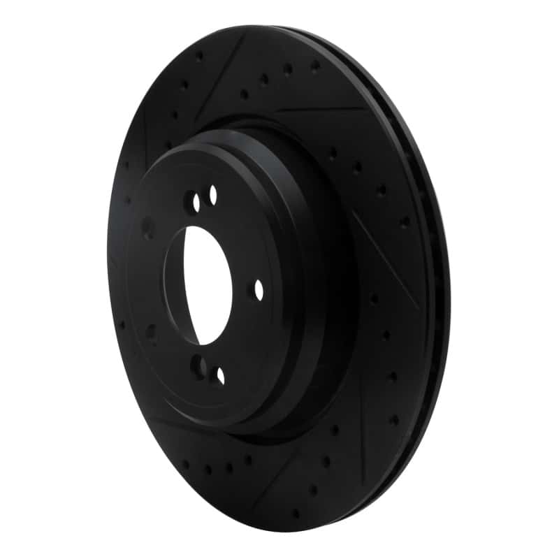 R1 Concepts — R1 00-06 BMW M5 Rear Left Drilled & Slotted Black Brake Rotor
R1 Brake Rotor Drill - view 2