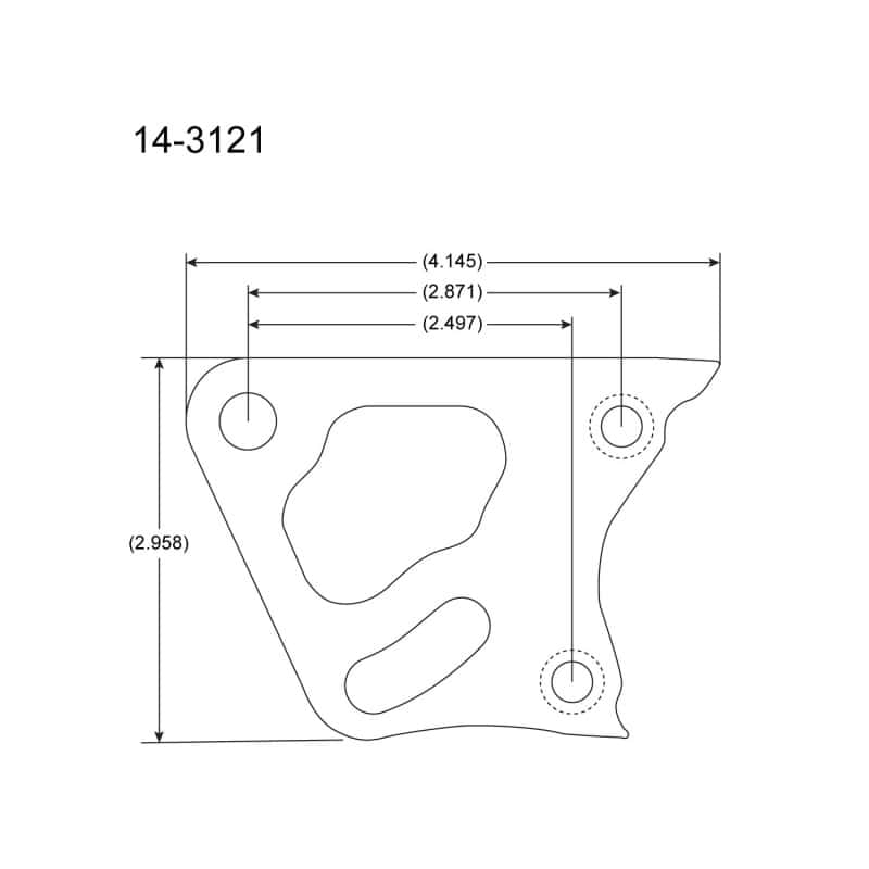 Peterson Fluid Systems — Peterson Fluid Systems Chevrolet Big Block Mount Blade - Right Side
R4 MOUNT BLADE - view 2