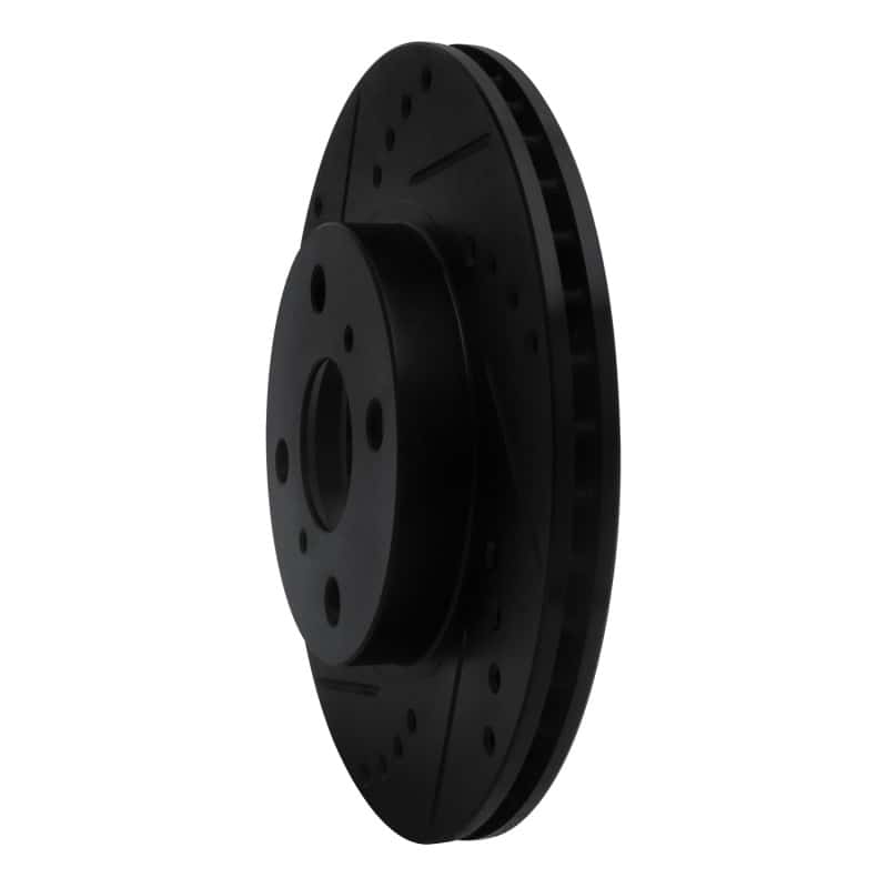 R1 Concepts — R1 00-05 Toyota Echo Front Left Drilled & Slotted Black Brake Rotor
R1 Brake Rotor Drill - view 2