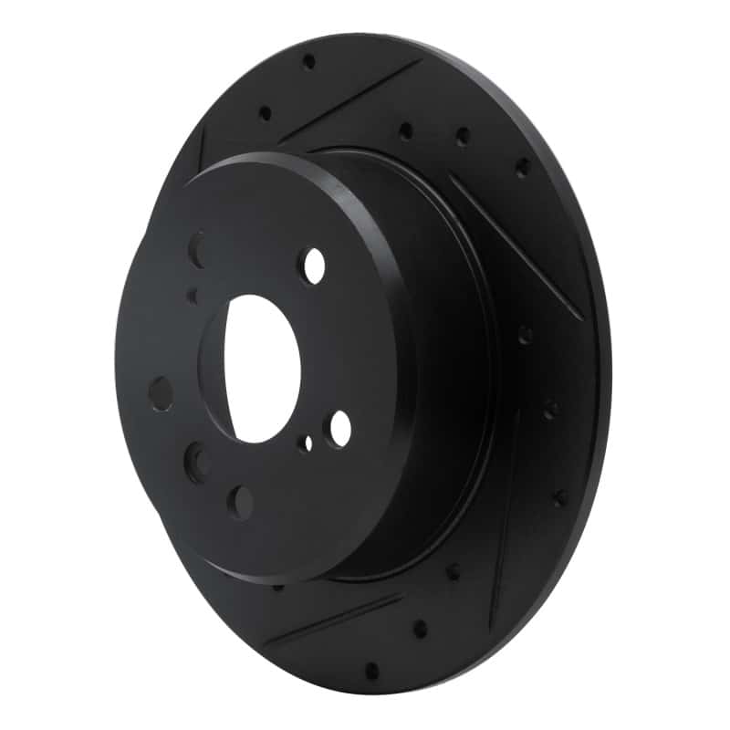 R1 Concepts — R1 92-03 Lexus ES300 Rear Left Drilled & Slotted Black Brake Rotor
R1 Brake Rotor Drill - view 2