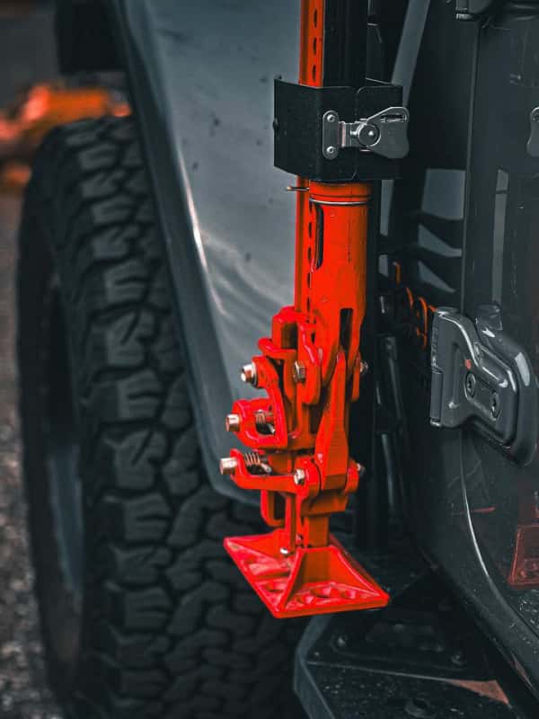 Go Rhino — Go Rhino 18-24 Jeep Wrangler JL/JLU/JT Front Fender Jack Mount for Hi-Lift Jack - Tex. Blk
Jack Mount-Exterior - view 16