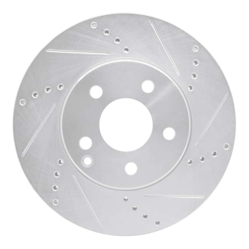 R1 Concepts — R1 03-09 Mercedes-Benz E350 Front Right Drilled & Slotted Silver Brake Rotor
R1 Brake Rotor Drill - view 1