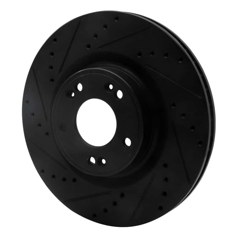 R1 Concepts — R1 09-11 Hyundai Genesis Sedan Front Left Drilled & Slotted Black Brake Rotor
R1 Brake Rotor Drill - view 2