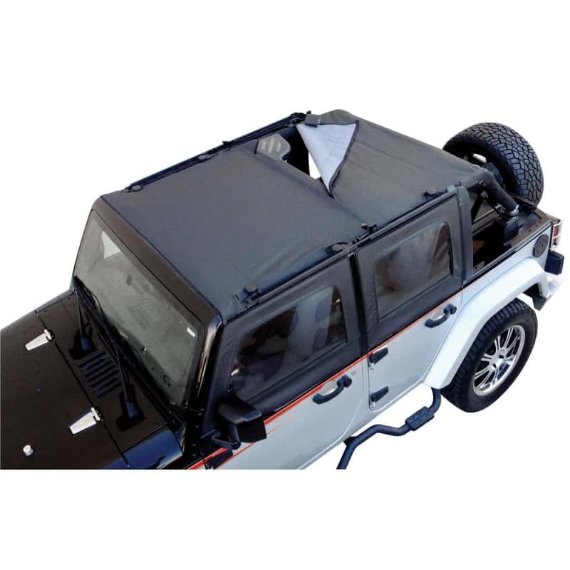 Rampage — Rampage 2007-2018 Jeep Wrangler(JK) Combo Sun Brief/Safari Top - Black Diamond
Top-Soft - view 1
