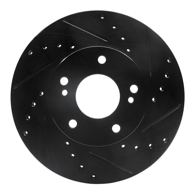 R1 Concepts — R1 89-99 Infiniti I30 Front Right Drilled & Slotted Black Brake Rotor
R1 Brake Rotor Drill - view 1