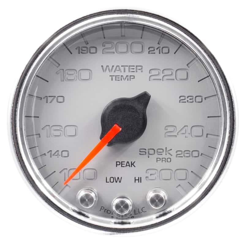 AutoMeter — Autometer Spek-Pro Gauge Water Temp 2 1/16in 300f Stepper Motor W/Peak & Warn Slvr/Chrm
GA 2" WTEMP SCC SPEK - view 4