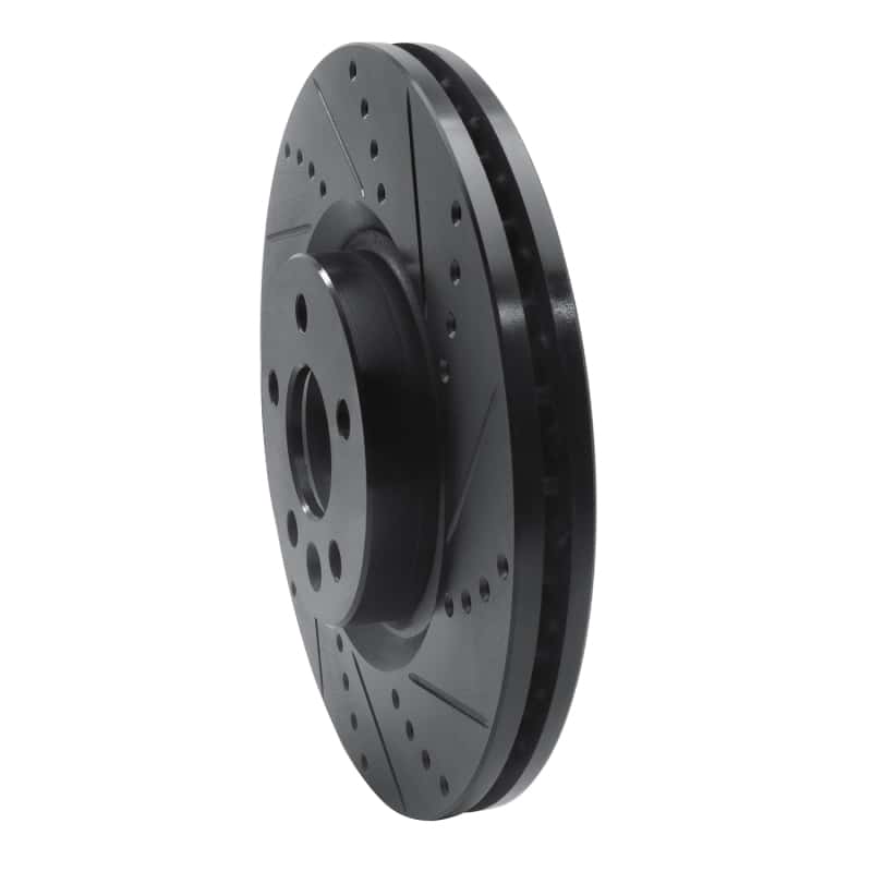 R1 Concepts — R1 15-19 Jaguar E-Pace Front Right Drilled & Slotted Black Brake Rotor
R1 Brake Rotor Drill - view 2