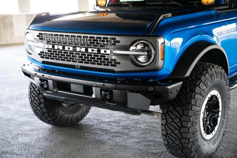 DV8 Offroad — DV8 Offroad 21-22 Ford Bronco Factory Front Bumper License Relocation Bracket - Side
License Bracket - view 7