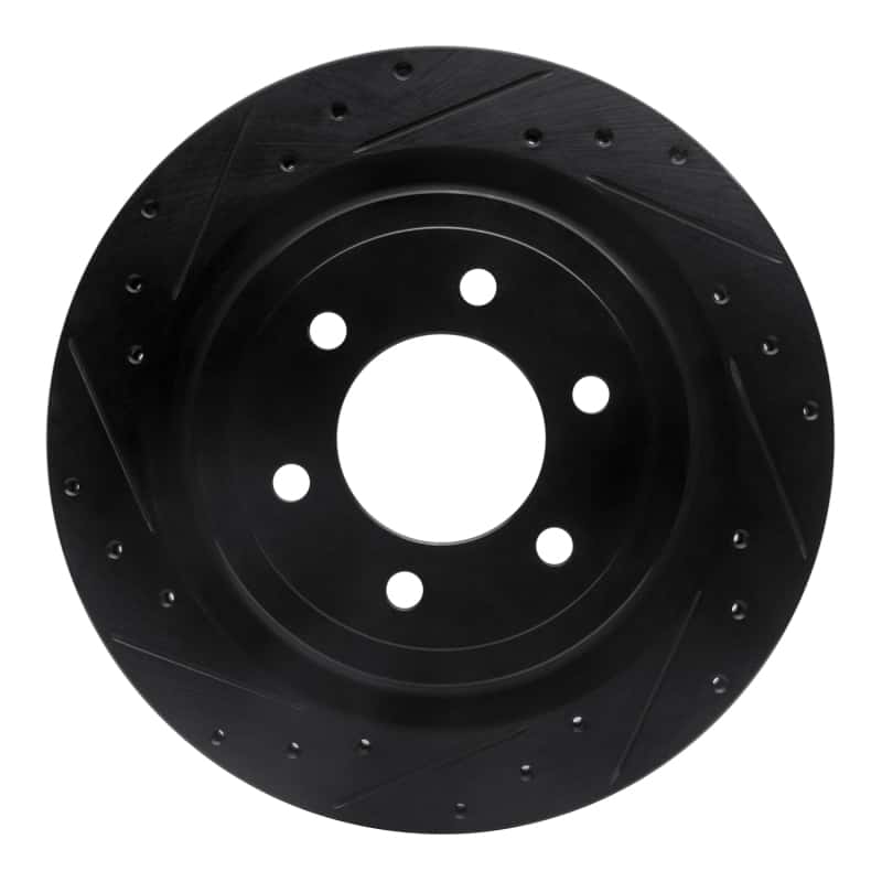 R1 Concepts — R1 21-25 Ford F-150 4WD Rear Left Drilled & Slotted Black Brake Rotor
Disc Brake Rotor - view 1
