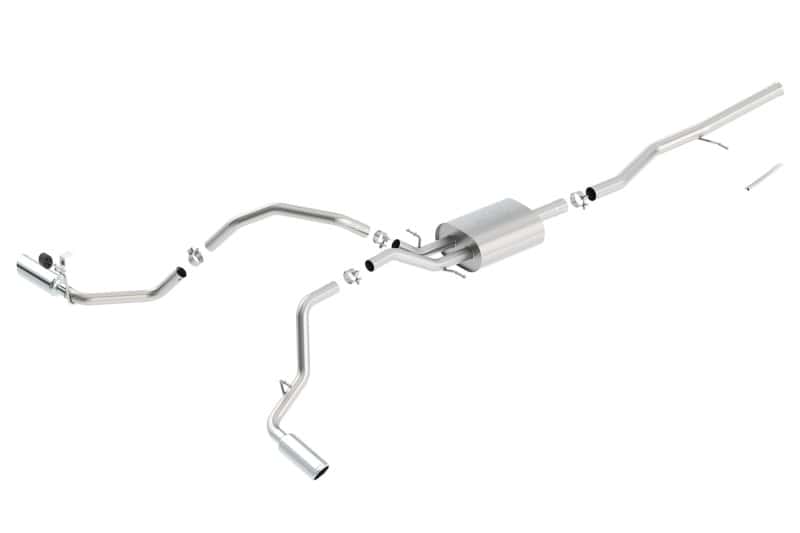 Borla — Borla 14 Chev/GMC Silverado/Sierra 1500 CC/SB C/B ATAK 3.5x2.25in Singl Rnd Rlld AnglCt Splt Sd
Cat-Back System
ExhstSysKt - view 4