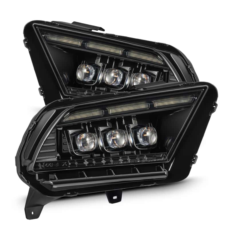 AlphaRex — AlphaRex 13-14 Ford Mustang NOVA LED Proj Headlights Alpha-Blk w/Actv Light & Seq.Sig / SB DRL
Projector Headlights - view 1