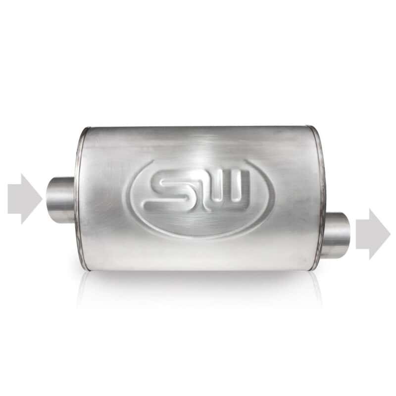 Stainless Works — Stainless Works 2.25in ID CENTER INLET/ 2.25in OD OFFSET OUTLET 4inX8in - view 2