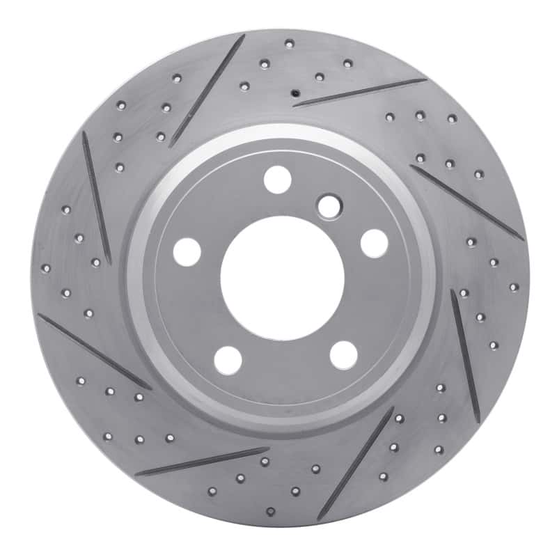 R1 Concepts — R1 00-06 BMW X5 Rear Left Drilled & Slotted Geo-Carbon Rotor - view 1