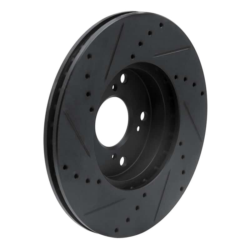 R1 Concepts — R1 06-15 Honda Civic Front Right Drilled & Slotted Black Brake Rotor
R1 Brake Rotor Drill - view 4