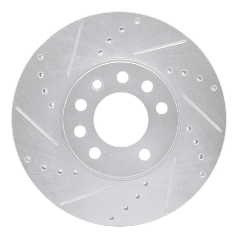R1 Concepts — R1 03-11 Cadillac BLS (Mexico) Front Left Drilled & Slotted Silver Brake Rotor
R1 Brake Rotor Drill - view 1