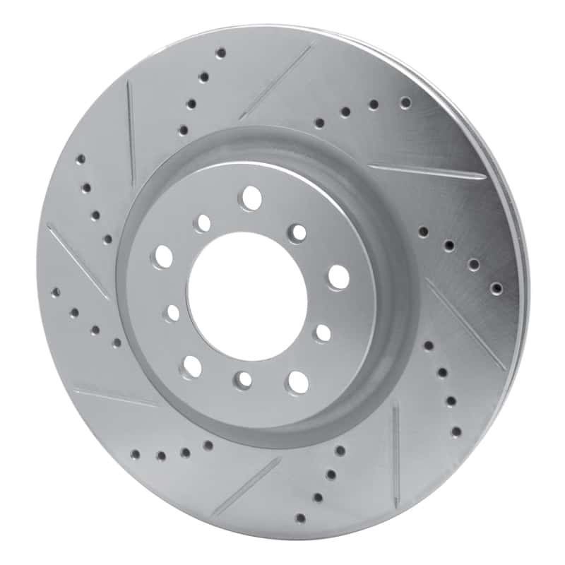 R1 Concepts — R1 2001-2006 BMW M3 Right Front Drilled & Slotted Silver Brake Rotor
R1 Brake Rotor Drill - view 2