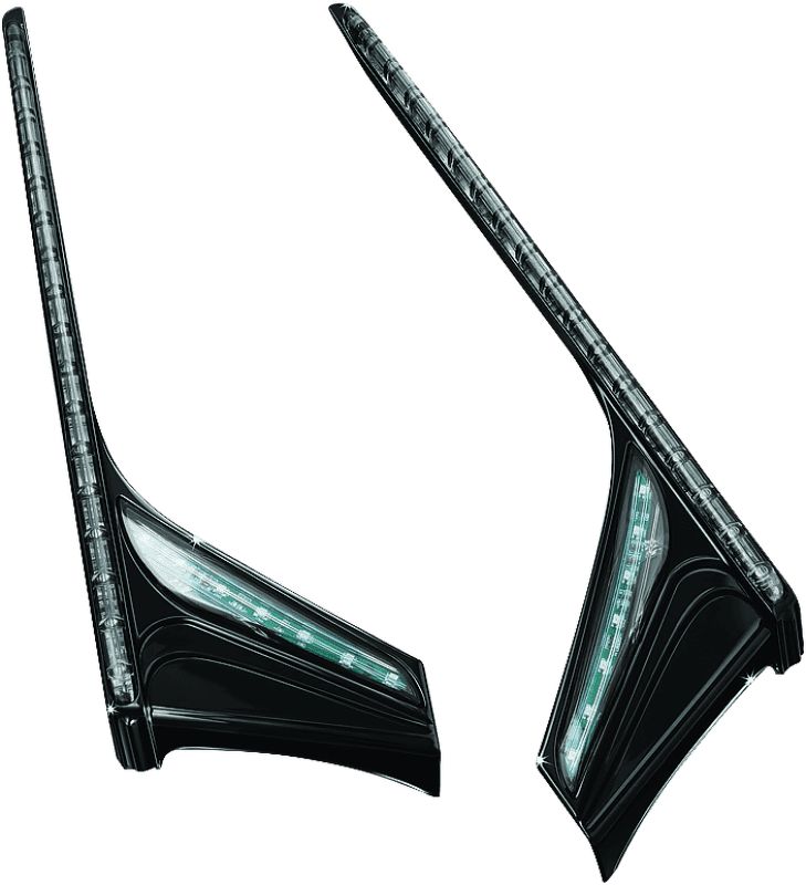 Kuryakyn — Kuryakyn L.E.D. Vertical Rear Light Strips 12-17 GL1800 Gloss Black Smoke Lens - view 1