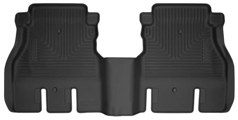 Husky Liners — Husky Liners 19-24 Jeep Wrangler JLU WeatherBeater Second Row Black Floor Liners - view 1