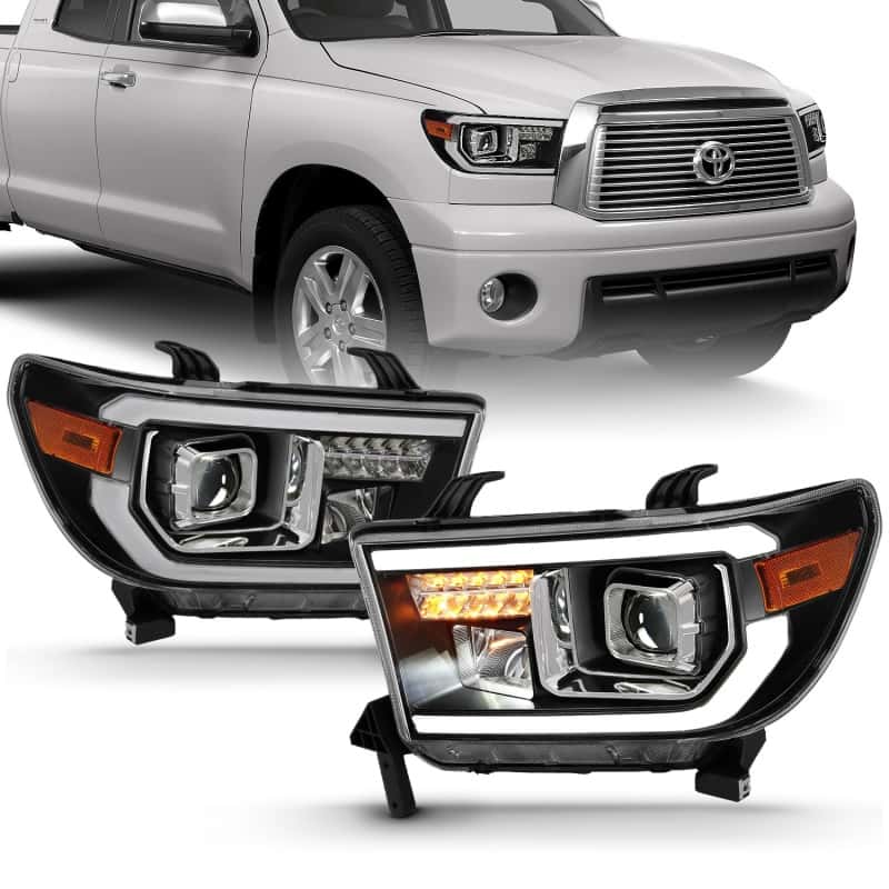 ANZO — ANZO 2007-2014 Toyota Tundra Projector Light Bar H.L Black Amber(Led High Beam) (Halogen Version)
Head Light Set
HdLtSet - view 1