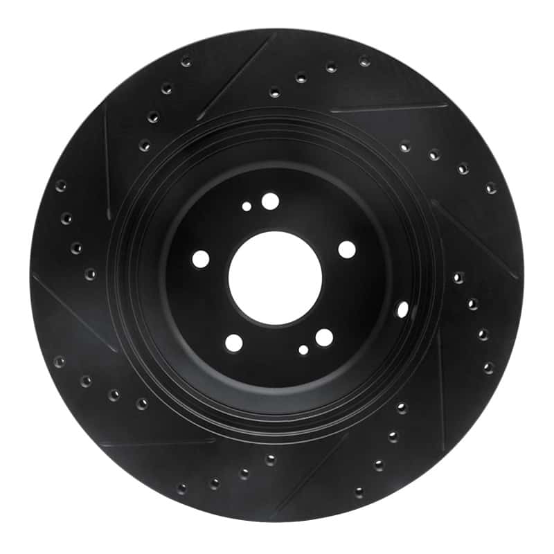 R1 Concepts — R1 17-19 Genesis G90 Rear Right Drilled & Slotted Black Brake Rotor
R1 Brake Rotor Drill - view 5