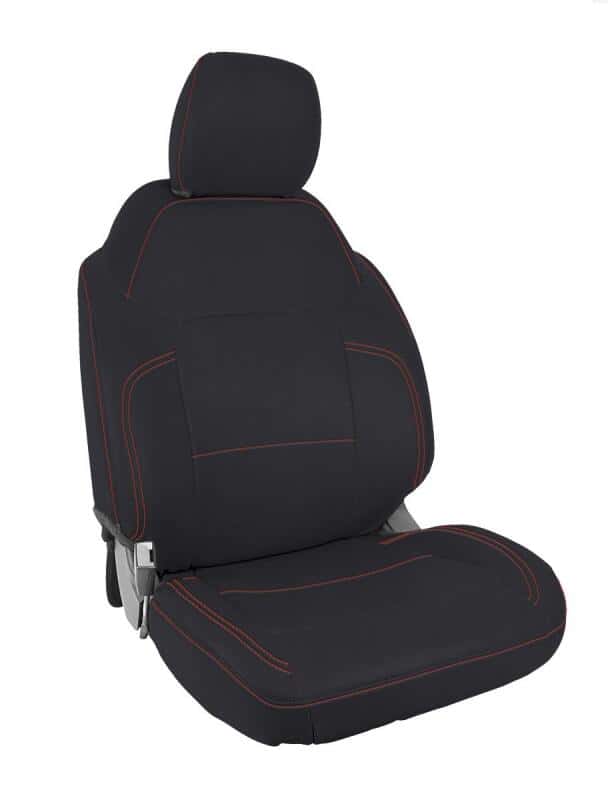 PRP Seats — PRP 2021+ Ford Bronco 4 Door Front Seat Covers (Pair) - Black w/ Red Stitching
Seat Covers - view 1