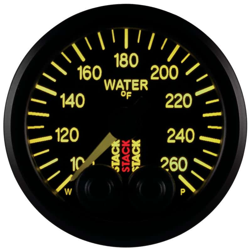 AutoMeter — Autometer Stack Pro Control 52mm 100-260 deg F Water Temp Gauge - Black (1/8in NPTF Male)
Ga WTmp PC Blk 260F - view 10