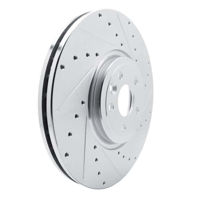 R1 Concepts — R1 16-24 Jaguar XF Front Right Drilled & Slotted Silver Brake Rotor
R1 Brake Rotor Drill - view 2