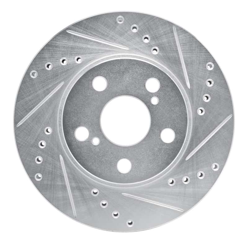 R1 Concepts — R1 94-00 Toyota Celica Front Right Drilled & Slotted Silver Brake Rotor
R1 Brake Rotor Drill - view 1