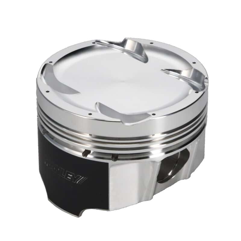Manley Performance — Manley Mitsubishi Evo VIII/IX 4G63/4G63T 85.5mm Bore 8.5:1 Comp Ratio -12.1cc Dish T/T Piston Set
Piston Set - view 4