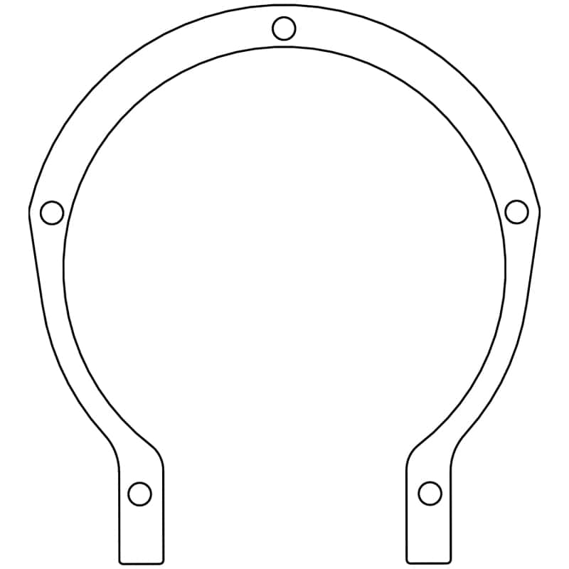 Cometic Gasket — Cometic Ford Flathead V8 8BA/8CM .015in Fiber Timing Cover Gasket - 1948-1953
Timing Cover Gasket - view 1