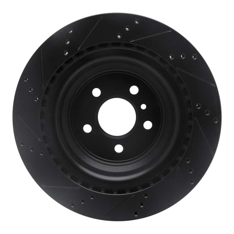 R1 Concepts — R1 13-19 Mercedes-Benz GLS450 Rear Right Drilled & Slotted Black Brake Rotor
R1 Brake Rotor Drill - view 5
