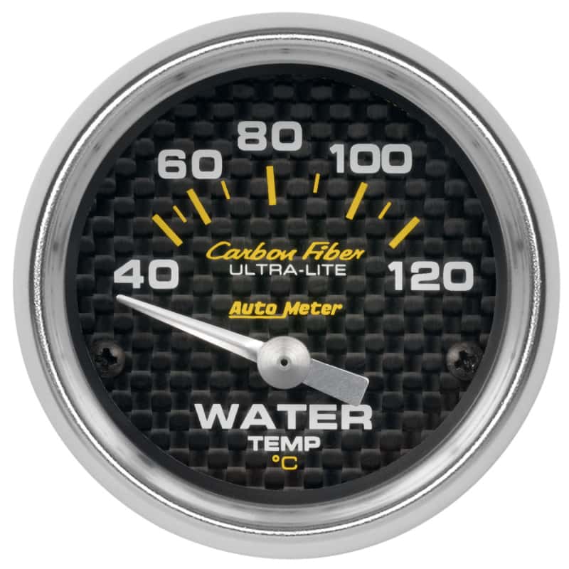 AutoMeter — Autometer Carbon Fiber 52mm 40-120 Deg C Electronic Water Temp Gauge
GA 2" WT 120C EL CF - view 1