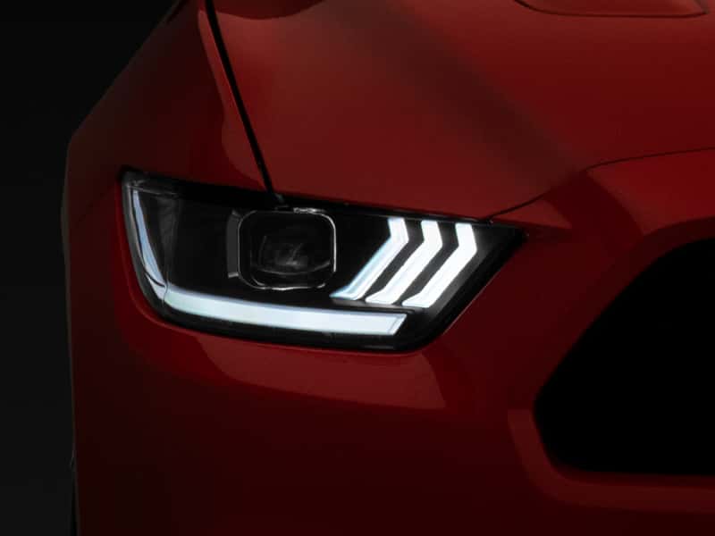Raxiom — Raxiom 15-17 Ford Mustang GT350 GT500 LED Projector Headlights- Blk Housing (Clear Lens)
Headlights - view 3