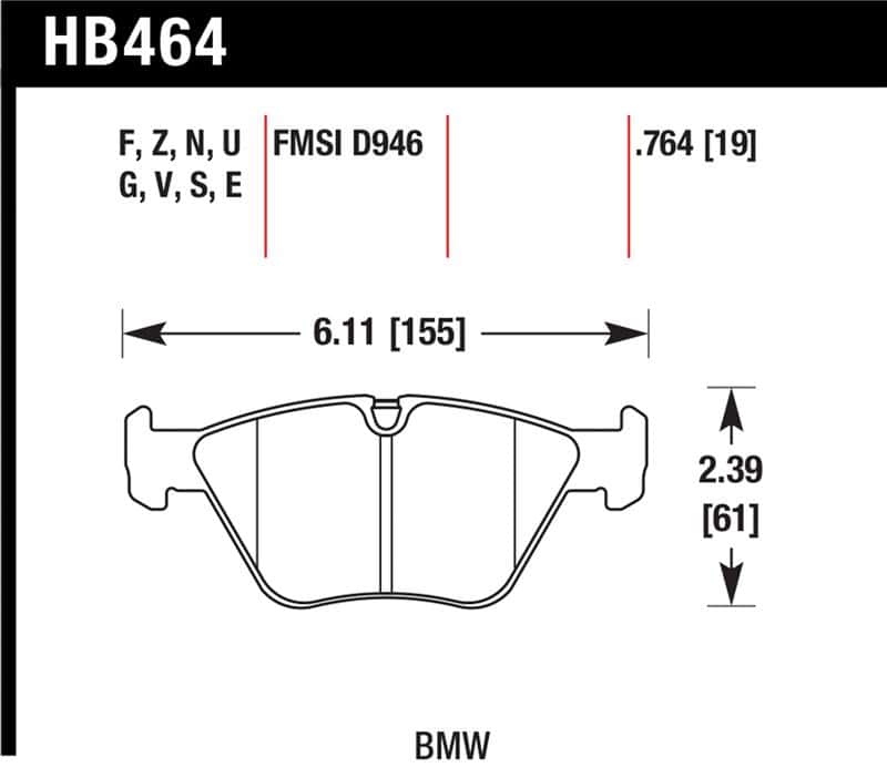Hawk Performance — Hawk HP+ Street Brake Pads
Disc Brake Pad - view 1