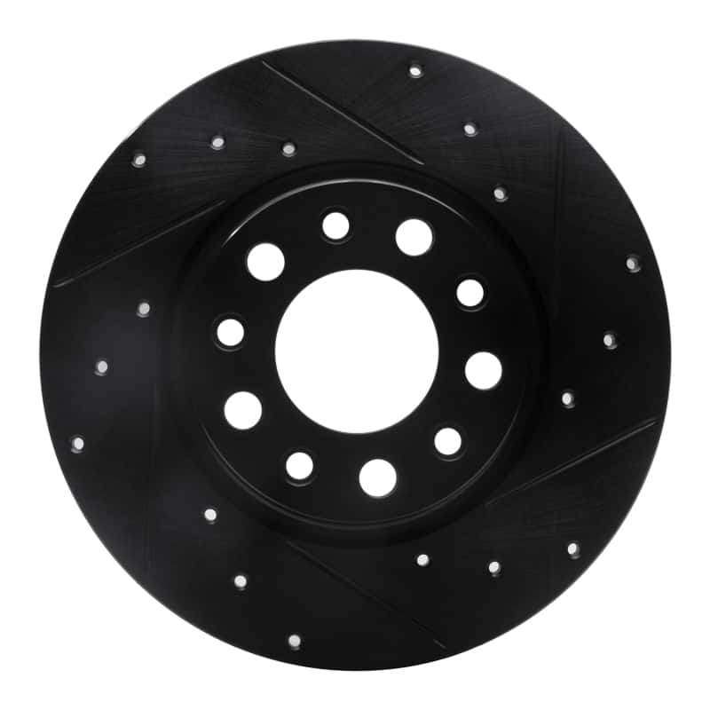 R1 Concepts — R1 2014-2022 Chrysler 200 Rear Right Drilled & Slotted Black Brake Rotor
R1 Brake Rotor Drill - view 1