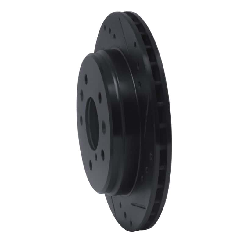 R1 Concepts — R1 86-91 Mazda RX-7 Rear Right Drilled & Slotted Black Brake Rotor
R1 Brake Rotor Drill - view 2