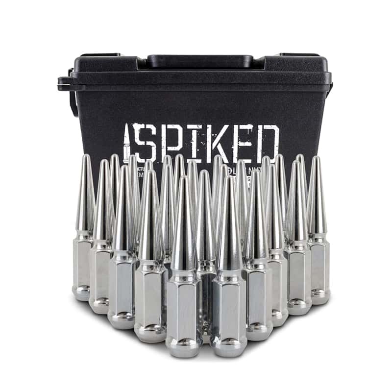 Mishimoto — Mishimoto Mishimoto Steel Spiked Lug Nuts M12 x 1.5 24pc Set Chrome
Spiked Lug Nuts - view 4