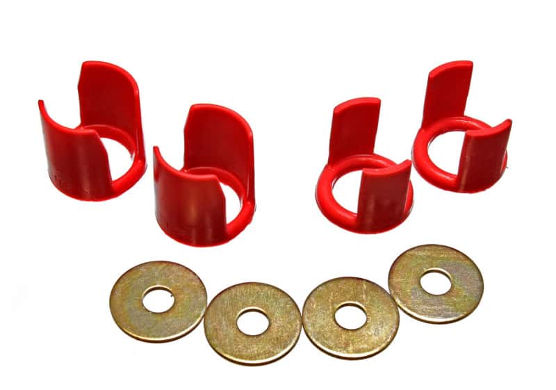 Energy Suspension — Energy Suspension 89-94 Nissan 240SX (S13) Red Rear Subframe Insert Set - a supplement to the subfra
SuspSbfrBshngKt - view 5