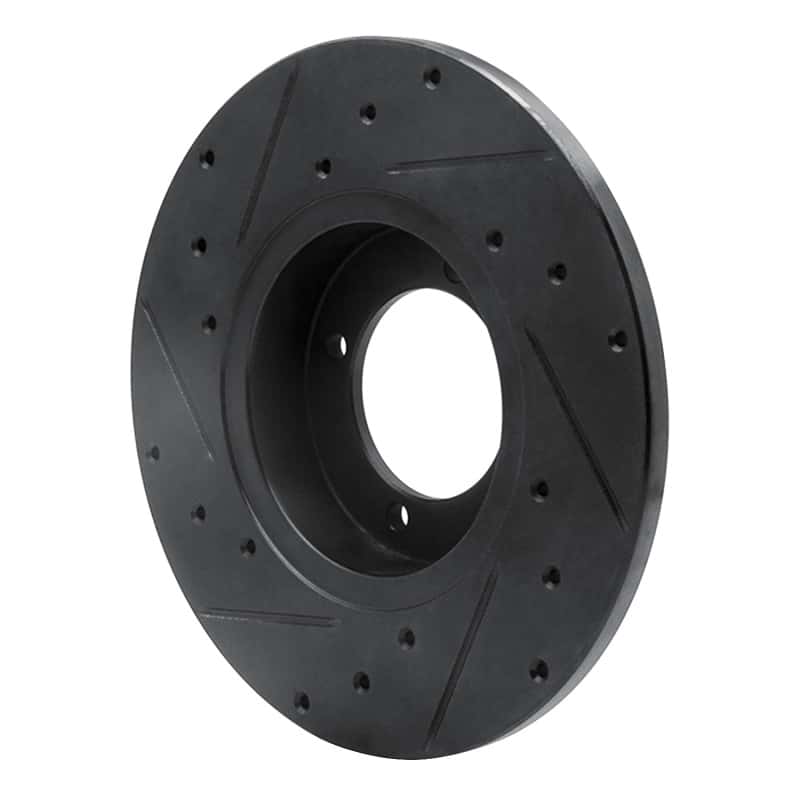 R1 Concepts — R1 74-78 Nissan 260Z Front Right Drilled & Slotted Black Brake Rotor
R1 Brake Rotor Drill - view 4