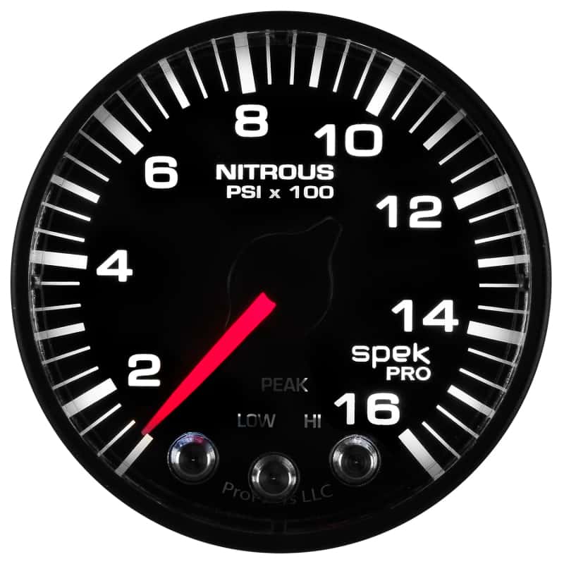 AutoMeter — Autometer Spek-Pro Gauge Nitrous Press 2 1/16in 1600psi Stepper Motor W/Peak & Warn Blk/Blk
GA 2" N2O BFB SPEK - view 13