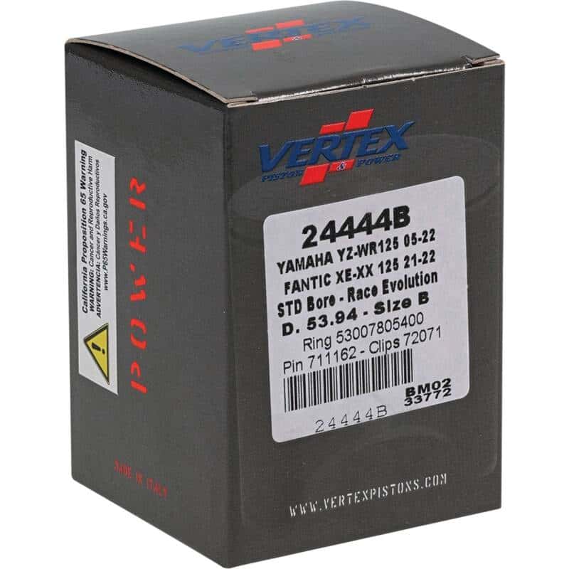 Vertex Pistons — Vertex Piston 21-23 Fantic Motor XE 125 125cc Cast Race Evolution Piston Kit - view 5