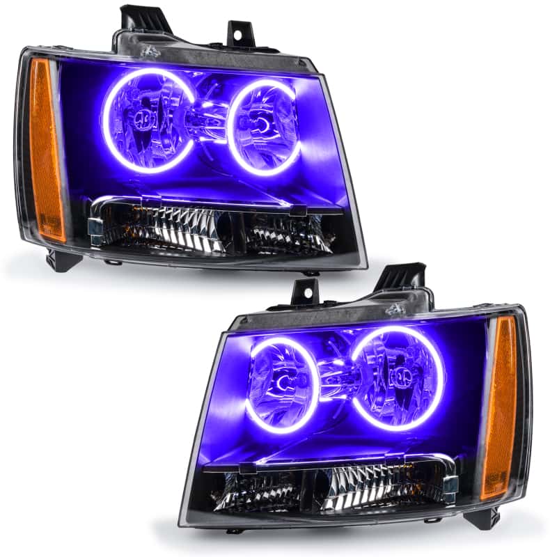ORACLE Lighting — Oracle Lighting 07-14 Chevrolet Suburban Pre-Assembled LED Halo Headlights -UV/Purple - view 1
