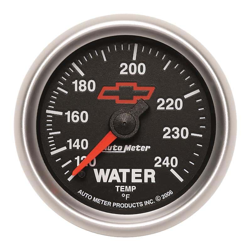 AutoMeter — Autometer Sport-Comp II 2-1/16in 120-240 Deg Mechanical Water Temp Gauge - Bowtie Black
2-1/16" WATER TEMP, - view 2