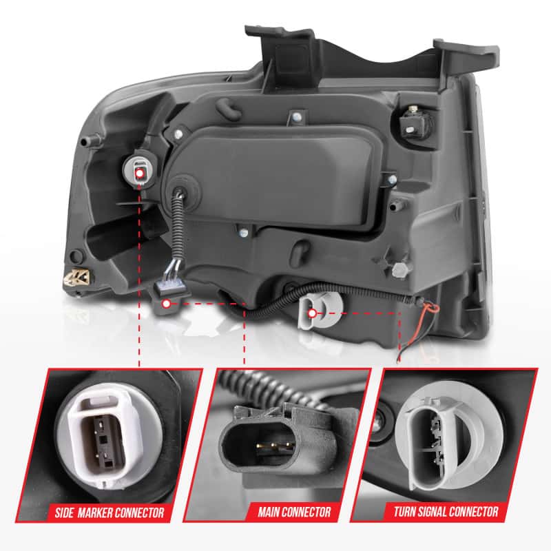 ANZO — ANZO 2007-2014 Ford Expedition Projector Headlights Chrome
Head Light Set
HdLtSet - view 12