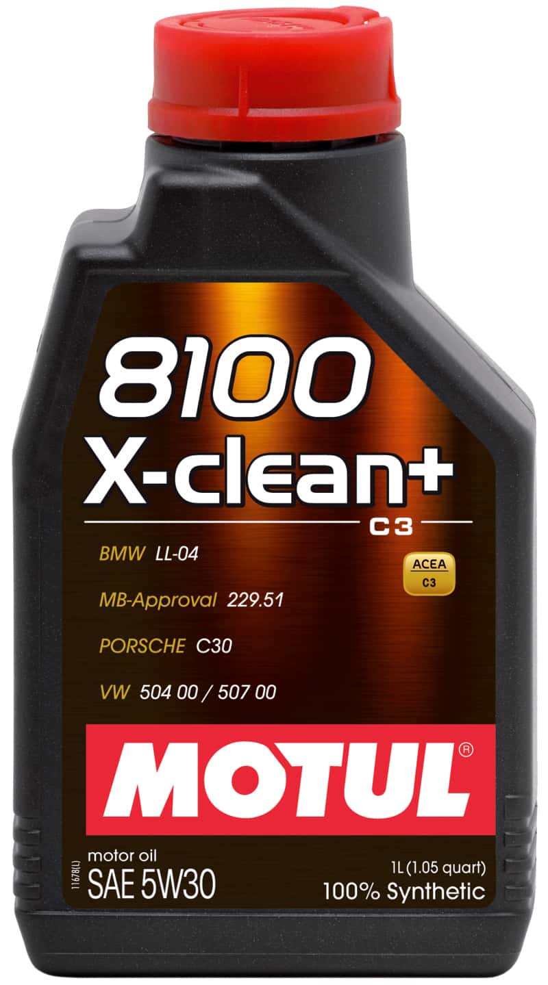 Motul — Motul 1L Synthetic Engine Oil 8100 5W30 X-CLEAN - LL04- MB 229.51- 504.00-507.00 - view 1