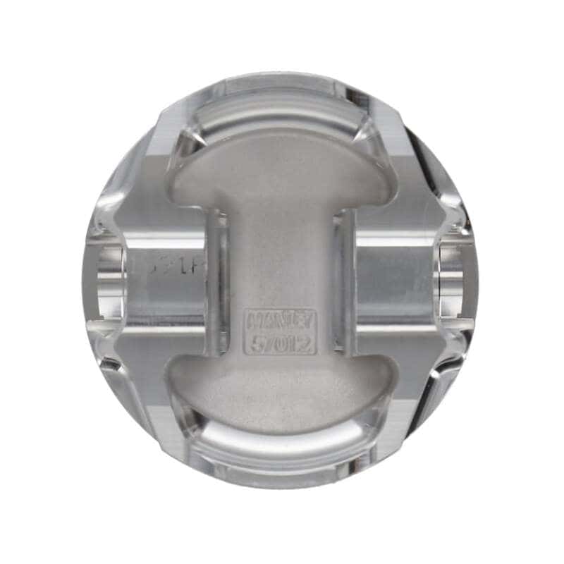 Manley Performance — Manley Mitsubishi 4B11 86.5mm Bore 10.0:1 CR -3.5cc Dish Turbo Tuff Piston Set w/ Rings
Piston Set - view 7
