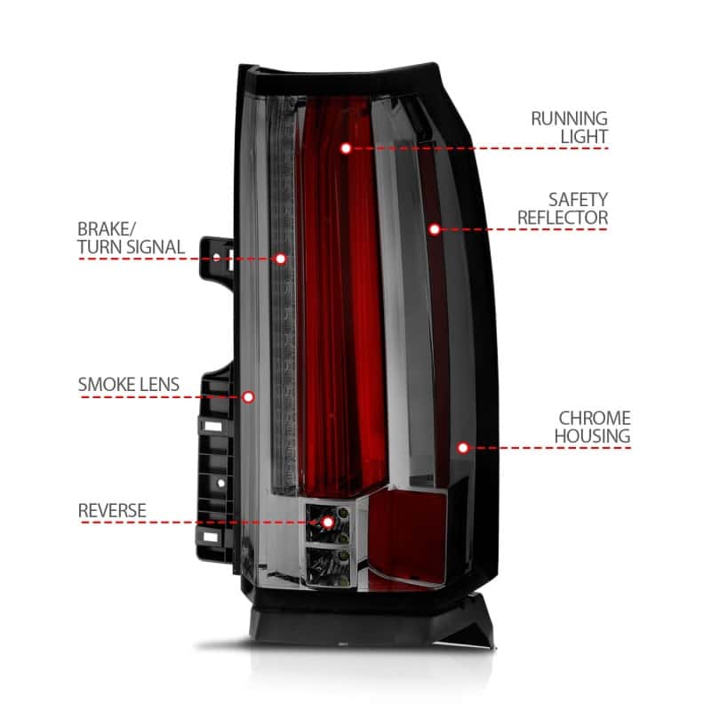 ANZO — ANZO 2015-2017 Chevrolet Suburban/Tahoe LED Taillights Smoke
Tail Light Set
TailLightSet - view 5