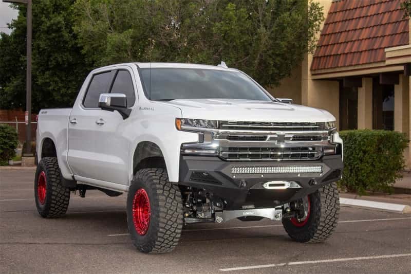 Addictive Desert Designs — Addictive Desert Designs 2019 Chevrolet Silverado 1500 SF Front Bumper w/ Winch Mount&Sensor Cutout
Bumper- Front
Bumpers - view 1