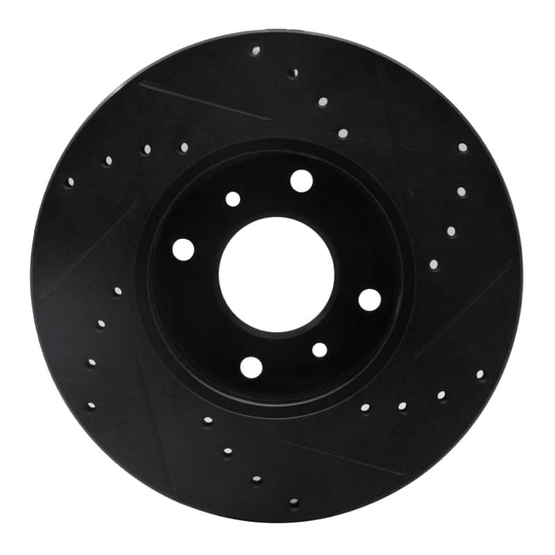 R1 Concepts — R1 93-06 Infiniti G20 Front Left Drilled & Slotted Black Brake Rotor
R1 Brake Rotor Drill - view 5
