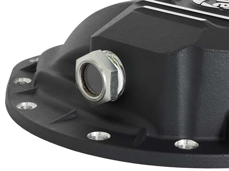 aFe — aFe Power Pro Series Rear Differential Cover Black w/Machined Fins 16-17 Nissan Titan XD(AAM 9.5-14)
Differential Cover - view 5